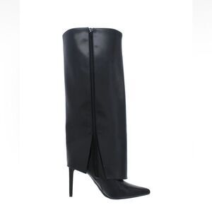 INC Black Cuffed Shaft Pointed Toe Boots(Size 5M)
